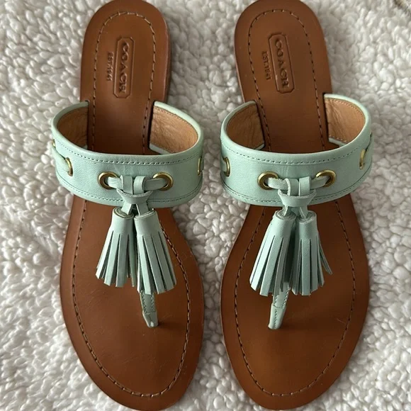 Coach Sheena Vachetta Sandals Mint Size 8 - Picture 6 of 9